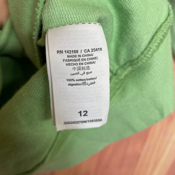 Peek Hoodie Zip Up Patchwork Green Heart Long Sleeve Embroidery Flowers Size 12 - Picture 6 of 7